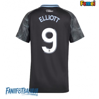 Aston Villa Harvey Elliott #9 Tricou Fotbal Replică 2025-26 Femei Deplasare